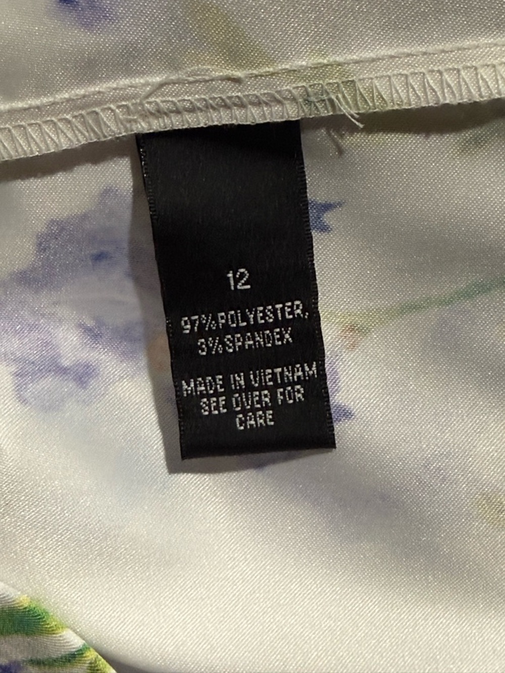Alyx White Midi Dress with Lavender Iris Print - Picture 7 of 7